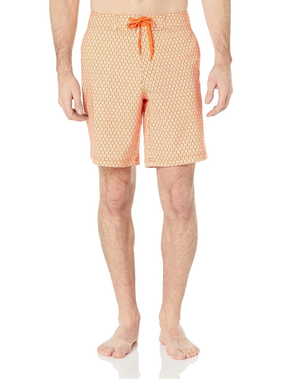 Amazon Essentials Men’s XL Orange Surfboard Print Board Shorts Swim Trunks NWT